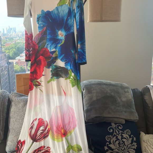 WOMEN’S Authentic ALICE AND OLIVIA DELORA LONG SLEEVE MAXI DRESS - Picture 5 of 11